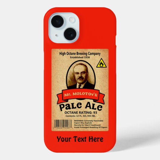 Molotovs Fall "Pale Ale Label Case-Mate iPhone Cas Hülle (Rückseite)