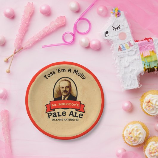 Molotows blasser Ale Pappteller (Party)