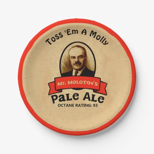 Molotows blasser Ale Pappteller (Vorderseite)