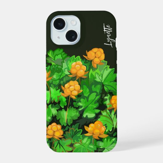 Moltebeere iPhone 15 Hülle (Rückseite)