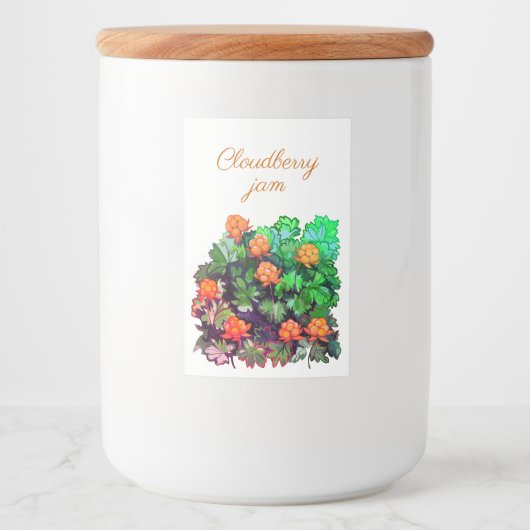 Moltebeermarmelade Lebensmitteletikett (Vorderseite)