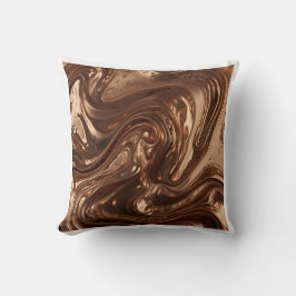 Molten Bronze Contour Abstract Art Kissen