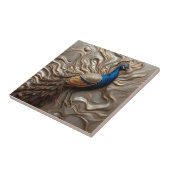 Molten Bronze Metallic Verziert Majestic Peacock Fliese (Seite)