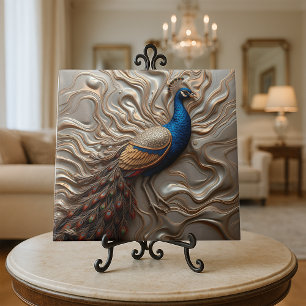Molten Bronze Metallic Verziert Majestic Peacock Fliese