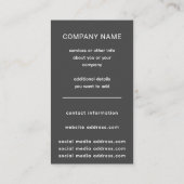 Molten Dreams Visitenkarte (Rückseite)