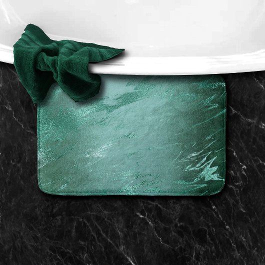 Molten Jade | Smarald Green Luxury Marble Badematte