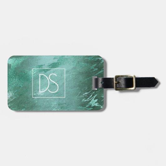 Molten Jade | Smarald Green Luxury Marble Gepäckanhänger (Vorderseite horizontal)