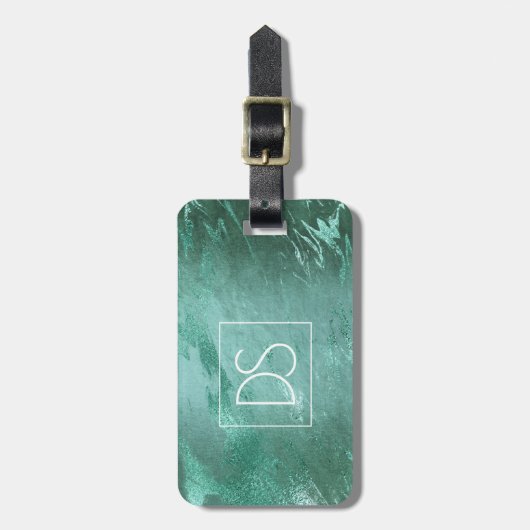 Molten Jade | Smarald Green Luxury Marble Gepäckanhänger (Vorderseite vertikal)