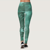 Molten Jade | Smarald Green Luxury Marble Leggings (Rückseite)