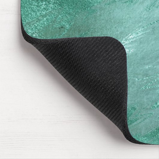 Molten Jade | Smarald Green Luxury Marble Mousepad (Ecke)