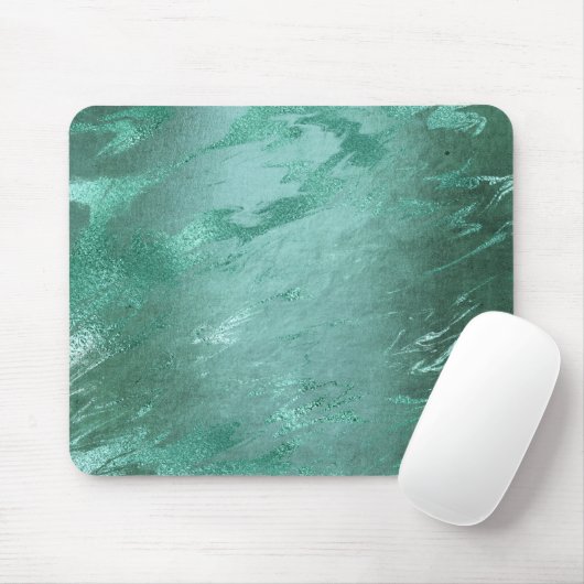 Molten Jade | Smarald Green Luxury Marble Mousepad (Mit Mouse)