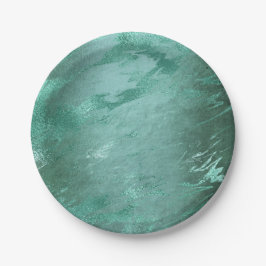 Molten Jade | Smarald Green Luxury Marble Pappteller