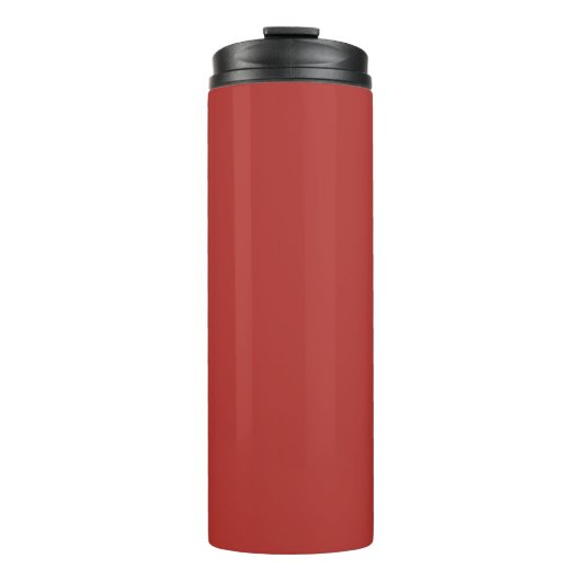 Molten Lava Dark Red Solid Color Print Thermosbecher (Vorderseite)