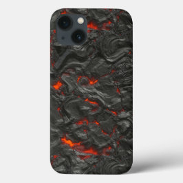 Molten Lava Vulkan schwarz und rot Case-Mate iPhone Hülle
