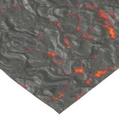 Molten Lava Vulkan schwarz und rot Kurzer Tischläufer (Ecke)