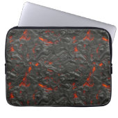 Molten Lava Vulkan schwarz und rot Laptopschutzhülle (Vorderseite)