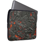 Molten Lava Vulkan schwarz und rot Laptopschutzhülle (Vorne Rechts)