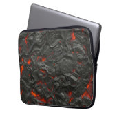Molten Lava Vulkan schwarz und rot Laptopschutzhülle (Vorderseite Links)