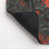 Molten Lava Vulkan schwarz und rot Mousepad (Ecke)