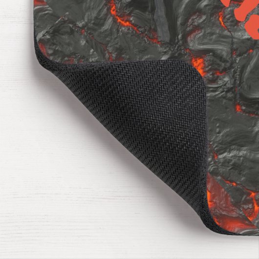 Molten Lava Vulkan schwarz und rot Mousepad (Ecke)