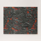 Molten Lava Vulkan schwarz und rot Puzzle (Horizontal)
