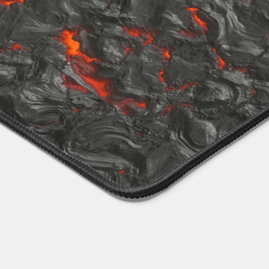 Molten Lava Vulkan schwarz und rot Schreibtischunterlage (Ecke)