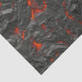 Molten Lava Vulkan schwarz und rot Seidenpapier (Detail)