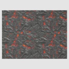 Molten Lava Vulkan schwarz und rot Seidenpapier