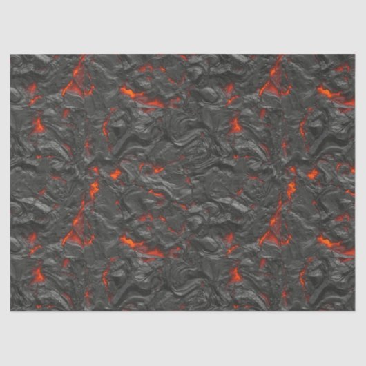 Molten Lava Vulkan schwarz und rot Seidenpapier (Vorderseite)