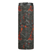 Molten Lava Vulkan schwarz und rot Thermosbecher (Rückseite)