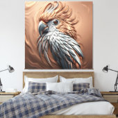 Molten Metallic Copper Gold Silver Cockatoo Parrot Leinwanddruck (Insitu (Schlafzimmer))