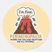 Molten Mood Swing Sticker - Perimenopause Vulkan (Vorderseite)
