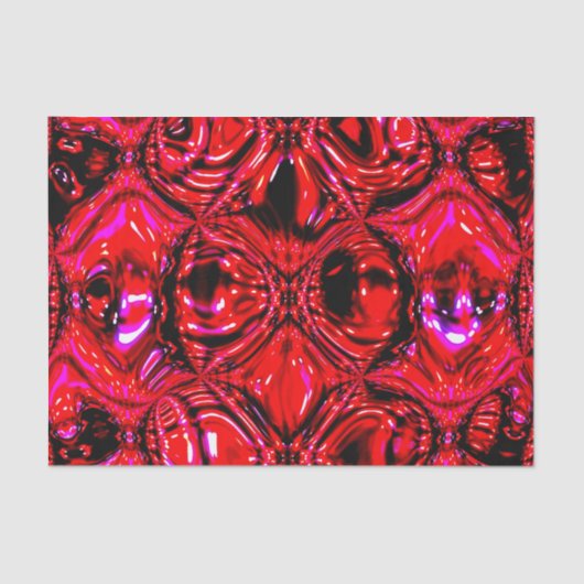 'Molten Red' Abstract Tissue Paper Seidenpapier (Vorderseite)