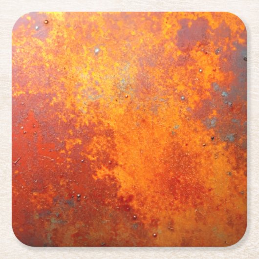 Molten Rust Patina Rechteckiger Pappuntersetzer (Vorderseite)