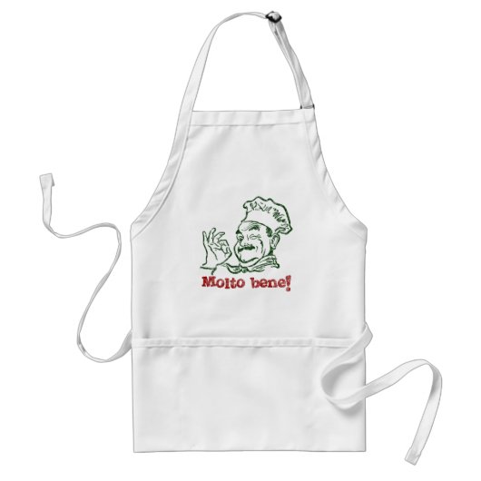"Molto bene!" Vintage Schürze (Vorne)