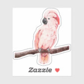 Moluccan Cockatoo Custom-Cut Vinyl Sticker (Blatt)