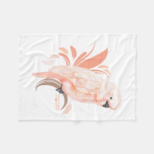 Moluccan Cockatoo Fleecedecke (Vorderseite (Horizontal))