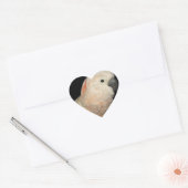 Moluccan Cockatoo Parrot Design Herz-Aufkleber (Umschlag)
