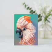 Moluccan Cockatoo realistisches Gemälde Postkarte (Stehend Vorderseite)