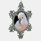 Moluccan Cockatoo Schneeflocken Zinn-Ornament (Links)