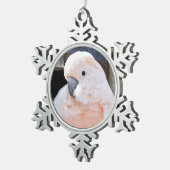 Moluccan Cockatoo Schneeflocken Zinn-Ornament (Rechts)