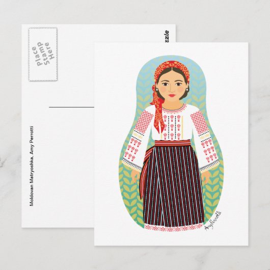 Molvan Matryoshka Postcard Postkarte (Vorne/Hinten)