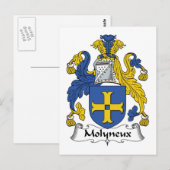 Molyneux-Familienwappen Postkarte (Vorne/Hinten)