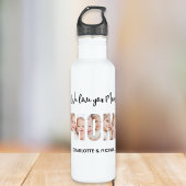 Mom 3 Photos Cutout Letters Edelstahlflasche