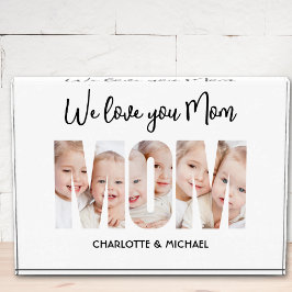 Mom 3 Photos Cutout Letters Photo Block