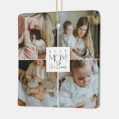 Mom 4 Photo Collage Christmas Ornament (Links)
