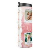 Mom 4 Photo Snapshots Coffee Travel Tumbler Mug Thermosbecher (Nach rechts gedreht)