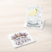 Mom A Title Just Above Queen Rechteckiger Pappuntersetzer (Vor Ort)