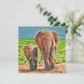Mom and Baby Elephant  (Stehend Vorderseite)