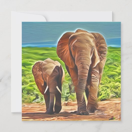 Mom and Baby Elephant  (Vorderseite)